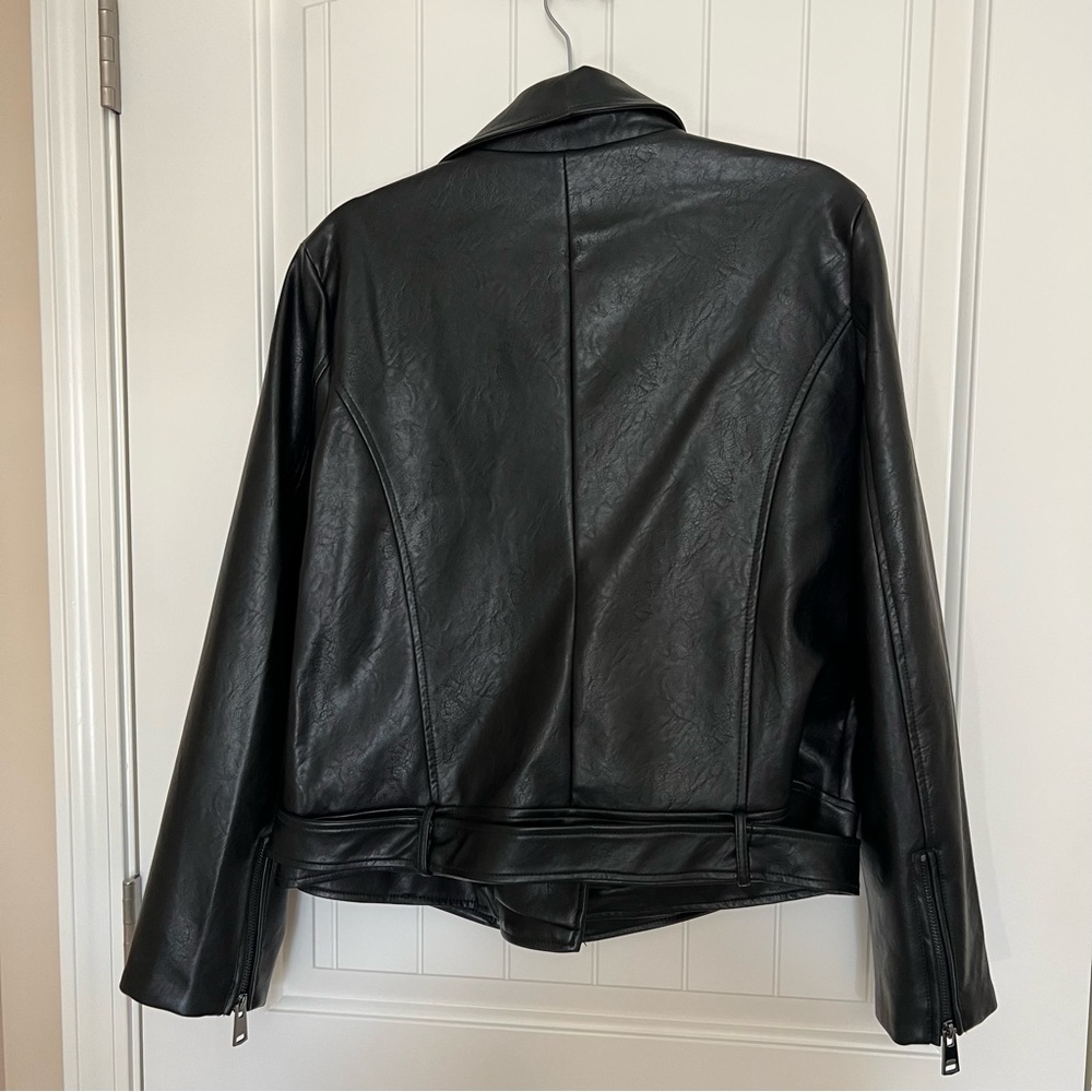 Vegan Leather Moto Jacket - Picture 4 of 11